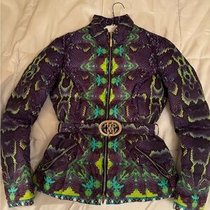 Roberto Cavalli multicolored lightweight puffer, US4, IT40. Like new